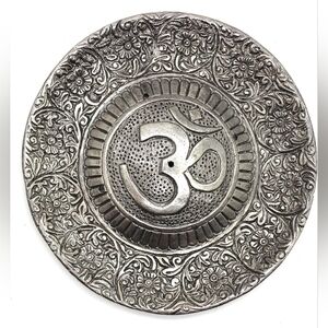 Tibetan Incense Burner -Larger OM Symbol - 4.5" Diameter